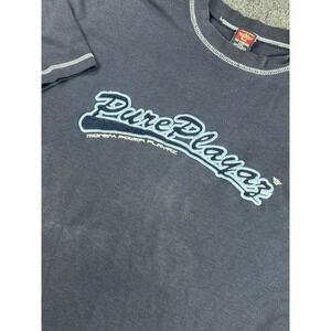 Vintage Pure Playaz T Shirt Mens XXL Navy Streetwear Hip Hop Logo Korea 24x30.5